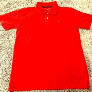 Boys red Tommy Hilfiger polo shirt size XL 16/18